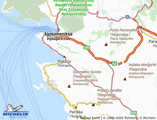 MICHELIN Faskomilia map - ViaMichelin