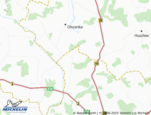 MICHELIN Kożuszki map - ViaMichelin