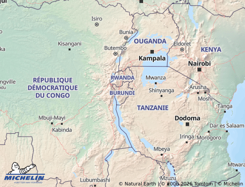 MICHELIN Burundi map - ViaMichelin