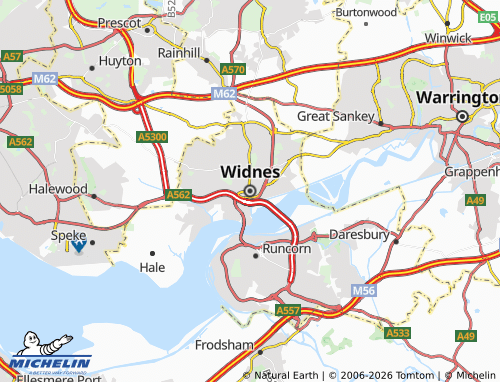 MICHELIN Widnes map - ViaMichelin