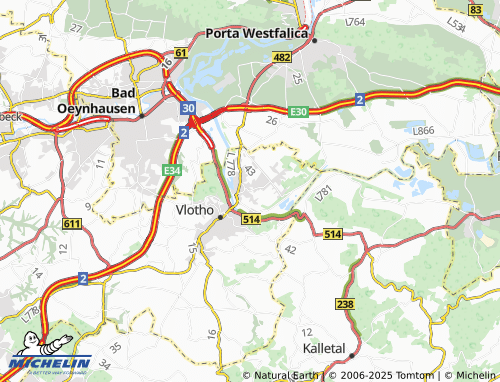 MICHELIN-Landkarte Uffeln - ViaMichelin