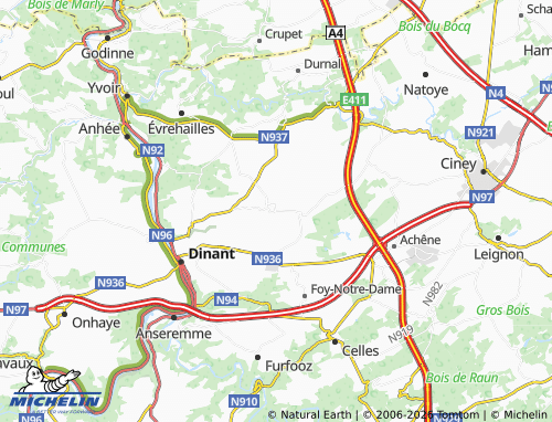MICHELIN Lisogne map - ViaMichelin