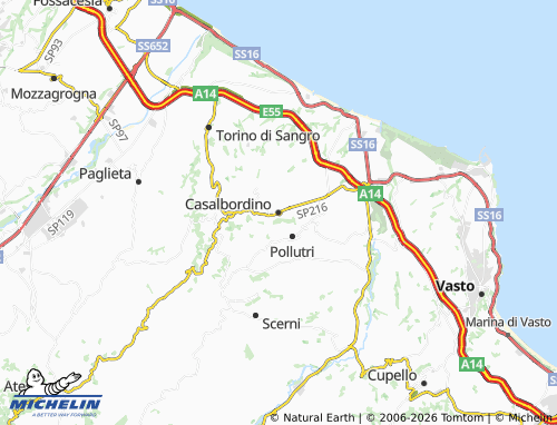 MICHELIN-Landkarte Casalbordino - ViaMichelin