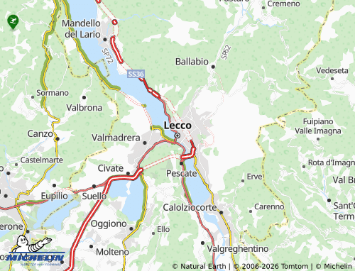 MICHELIN Lecco map - ViaMichelin
