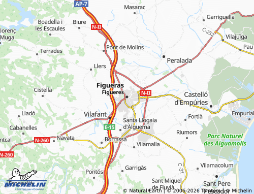 Carte MICHELIN Figueras - ViaMichelin