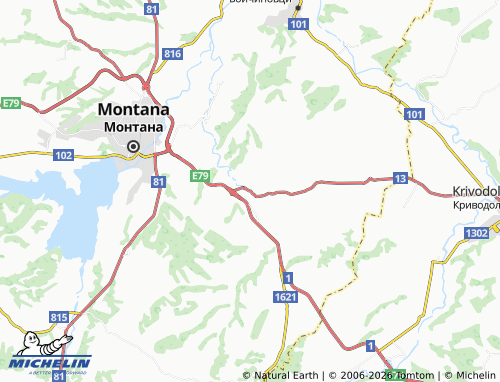 Mappa MICHELIN Krapchene - ViaMichelin