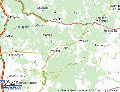Mappa MICHELIN Bach - ViaMichelin