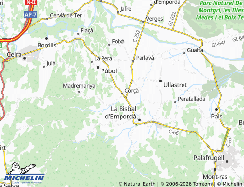 Carte MICHELIN Corçà - ViaMichelin