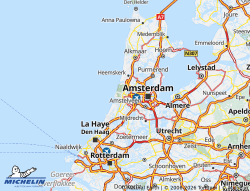 Mapa MICHELIN Holanda do Norte - ViaMichelin