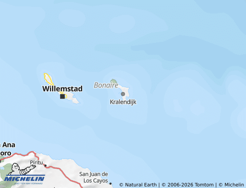 Kaart MICHELIN Bonaire, Sint Eustatius en Saba - ViaMichelin