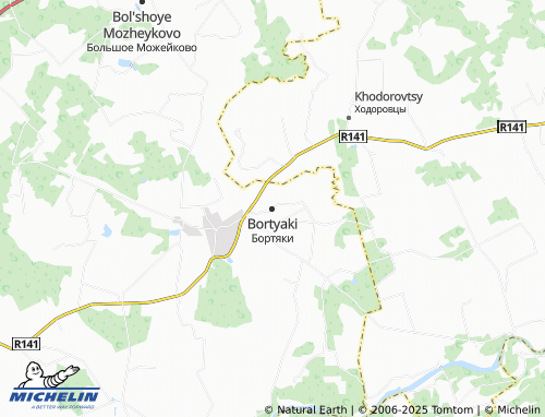 MICHELIN Bortyaki map - ViaMichelin