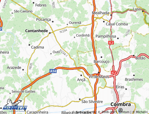 MICHELIN Vale de Água map - ViaMichelin