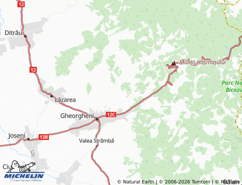 MICHELIN Vargatac map - ViaMichelin