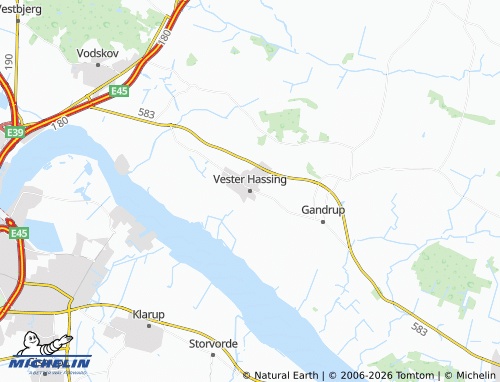 MICHELIN-Landkarte Vester Hassing - ViaMichelin