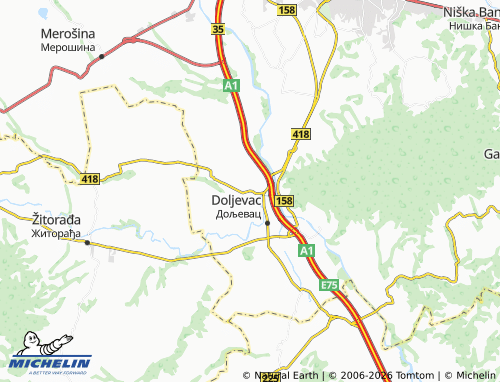 Mapa MICHELIN Orljane - ViaMichelin