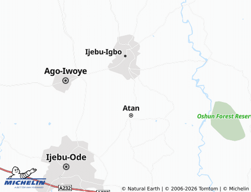MICHELIN Odosubugbawa map - ViaMichelin