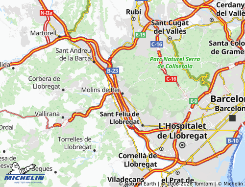 Carte MICHELIN Molins de Rei - ViaMichelin