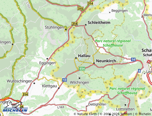 MICHELIN-Landkarte Hallau - ViaMichelin