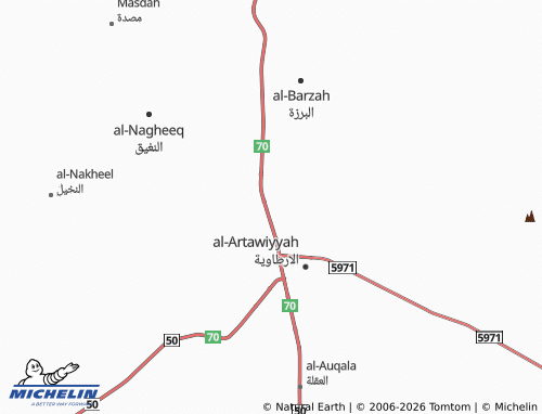 MICHELIN-Landkarte al-Wuroud - ViaMichelin