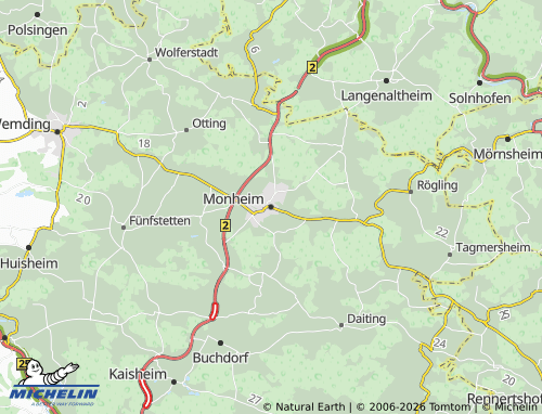 Mappa MICHELIN Monheim - ViaMichelin