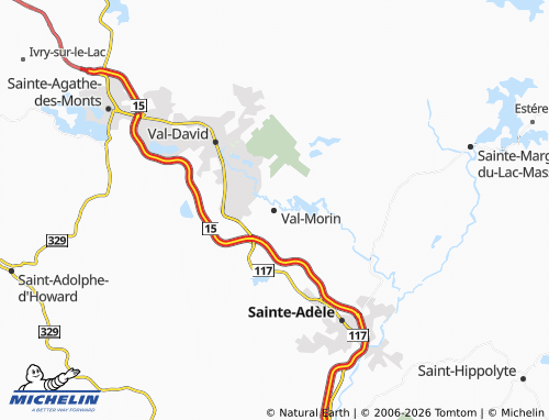 MICHELIN Val-Morin map - ViaMichelin