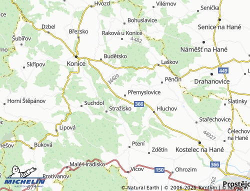 Mappa MICHELIN Přemyslovice - ViaMichelin