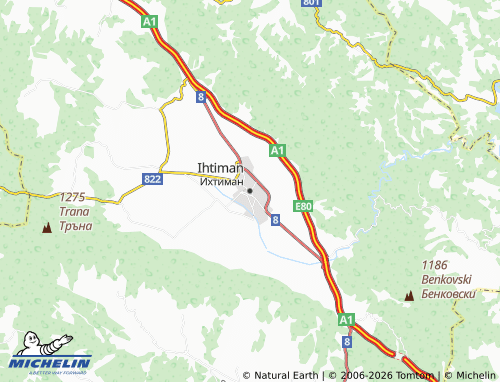 Mapa MICHELIN Ihtiman - ViaMichelin