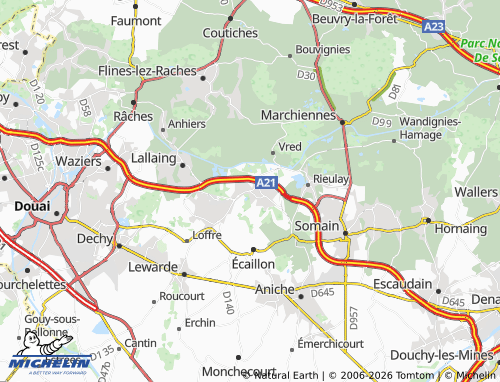MICHELIN Pecquencourt map - ViaMichelin