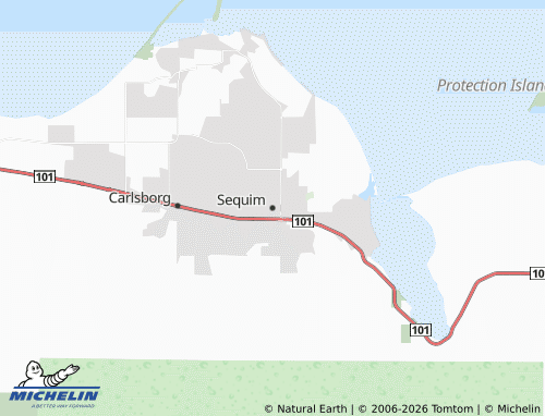 Kaart MICHELIN Sequim - ViaMichelin