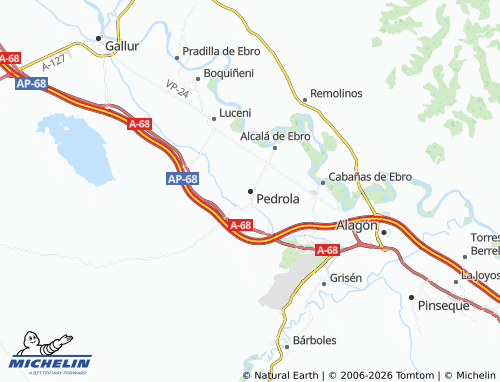 Mapa MICHELIN Pedrola - ViaMichelin