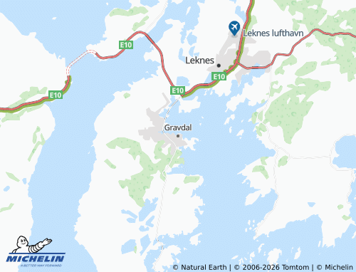 MICHELIN-Landkarte Gravdal - ViaMichelin