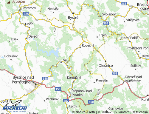 MICHELIN-Landkarte Věstínek - ViaMichelin