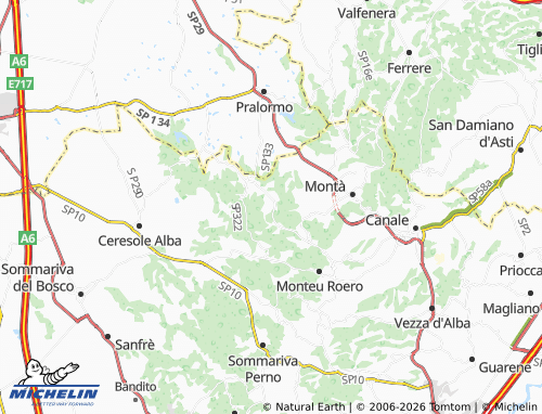 Kaart MICHELIN Valunga-Prazzo - ViaMichelin