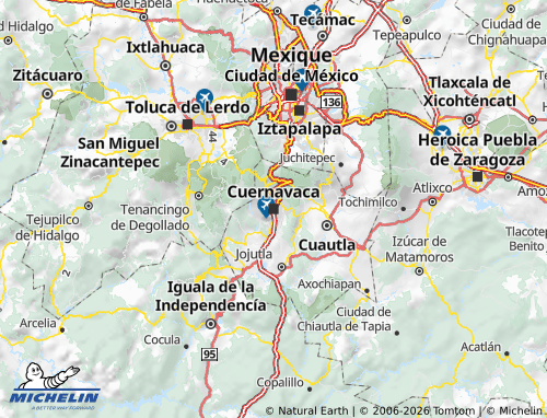 MICHELIN Morelos map - ViaMichelin