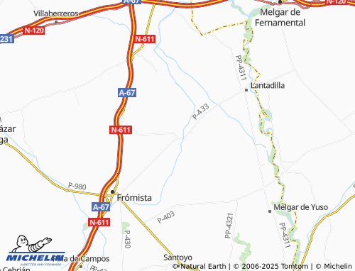 MICHELIN Requena de Campos map - ViaMichelin