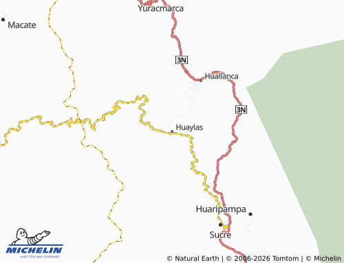 Mappa MICHELIN Huaylas - ViaMichelin