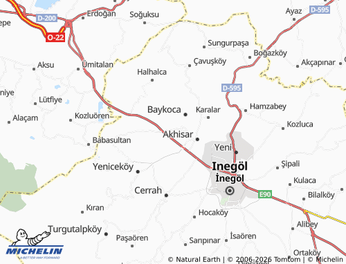MICHELIN Huzur map - ViaMichelin