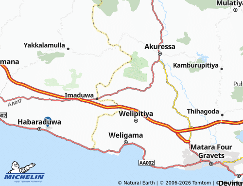 Carte MICHELIN Poramba Kananke South - ViaMichelin