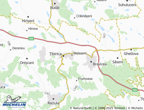 MICHELIN Meleșeni map - ViaMichelin
