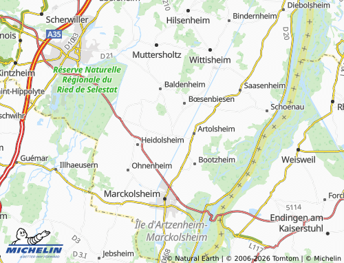 Mapa MICHELIN Hessenheim - ViaMichelin