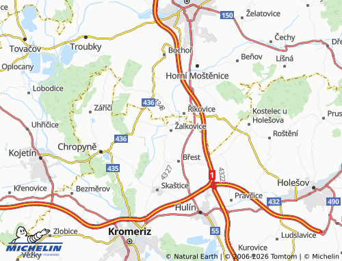 Mapa MICHELIN Žalkovice - ViaMichelin