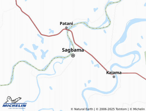MICHELIN Sagbama map - ViaMichelin