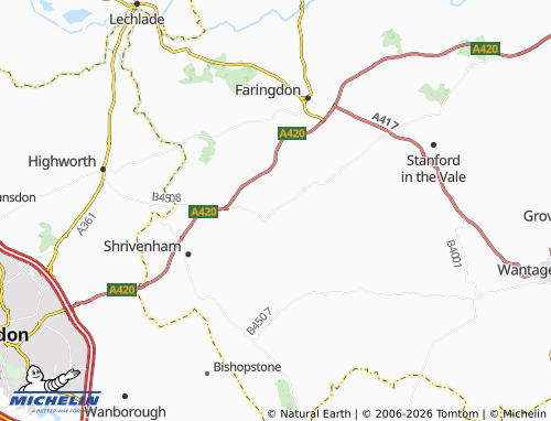 Carte MICHELIN Longcot - ViaMichelin
