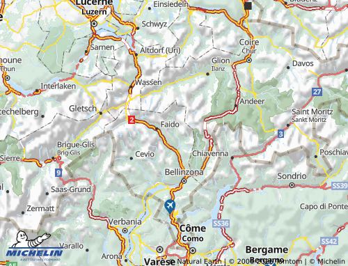 Mappa MICHELIN Blenio - ViaMichelin