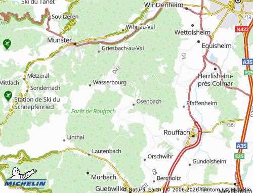 MICHELIN Waldacker map - ViaMichelin