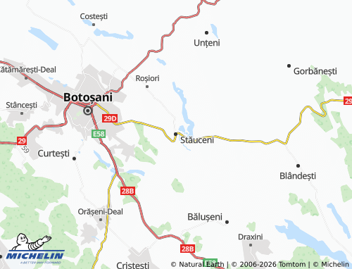 MICHELIN-Landkarte Stăuceni - ViaMichelin