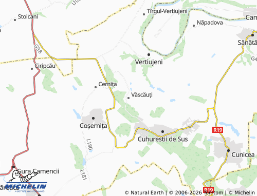 Mapa MICHELIN Văscăuți - ViaMichelin