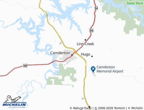 Carte MICHELIN Camdenton - ViaMichelin