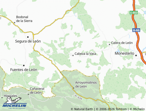 MICHELIN Cabeza la Vaca map - ViaMichelin