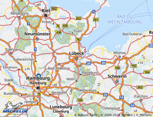 MICHELIN Lübeck map - ViaMichelin